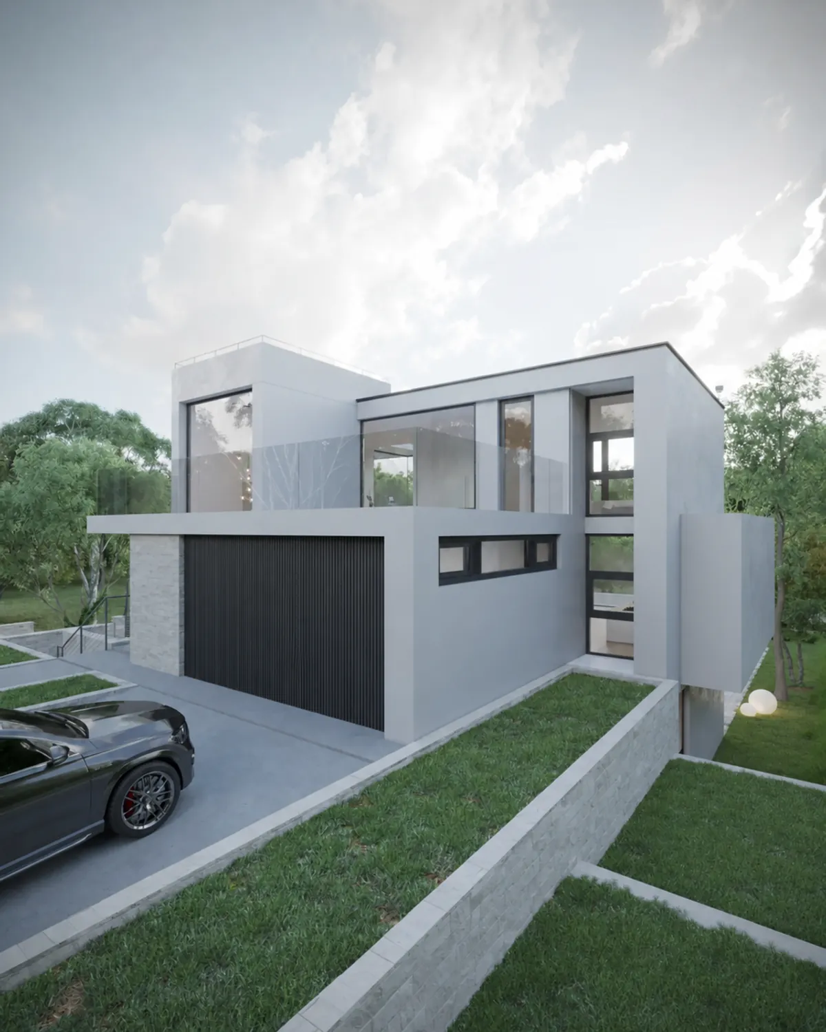 Atlas design study with restrained aluminium openings